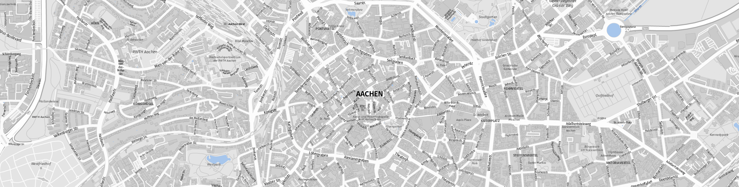 Stadtplan Aachen zum Downloaden.