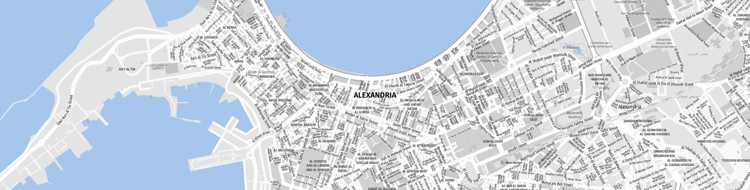 Stadtplan Alexandria zum Downloaden.