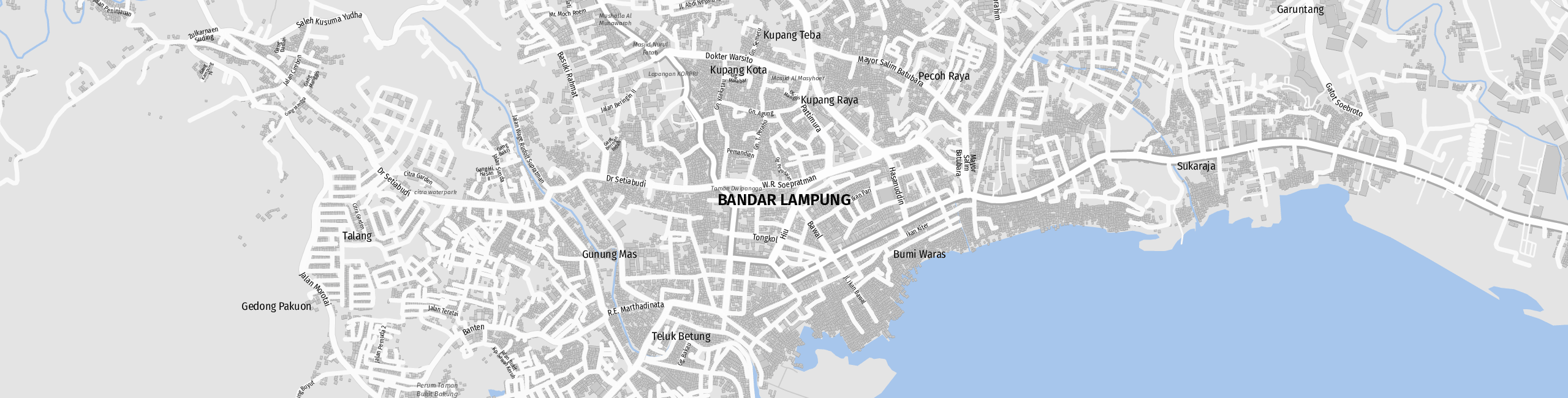 Stadtplan Bandar Lampung zum Downloaden.