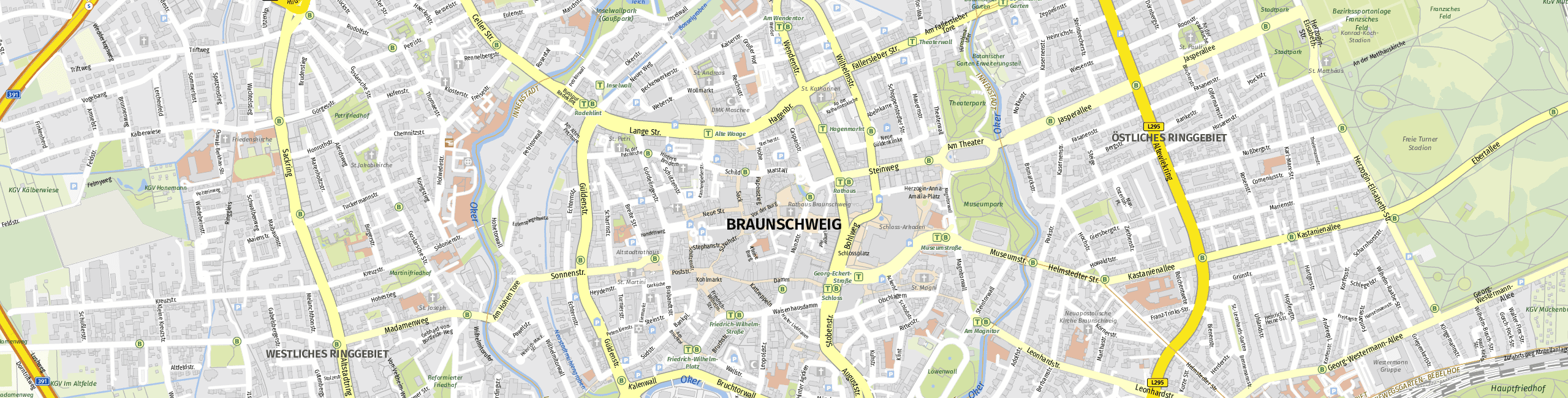 Stadtplan Brunswick zum Downloaden.