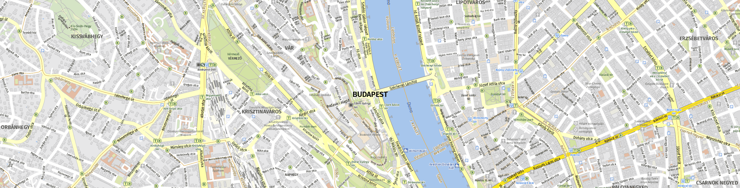 Stadtplan Budapest zum Downloaden.