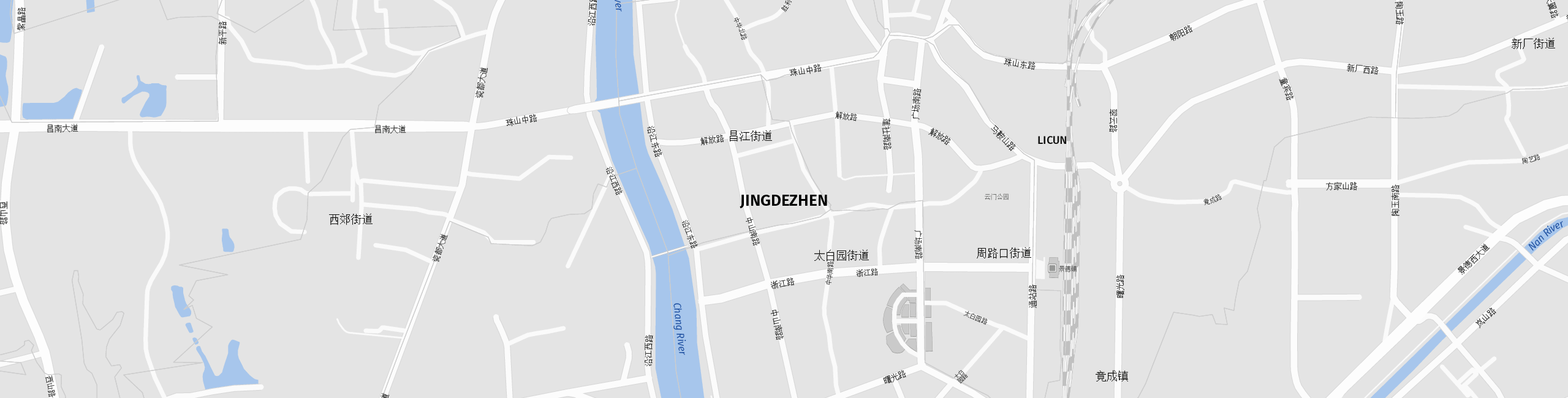 Stadtplan Jingdezhen zum Downloaden.