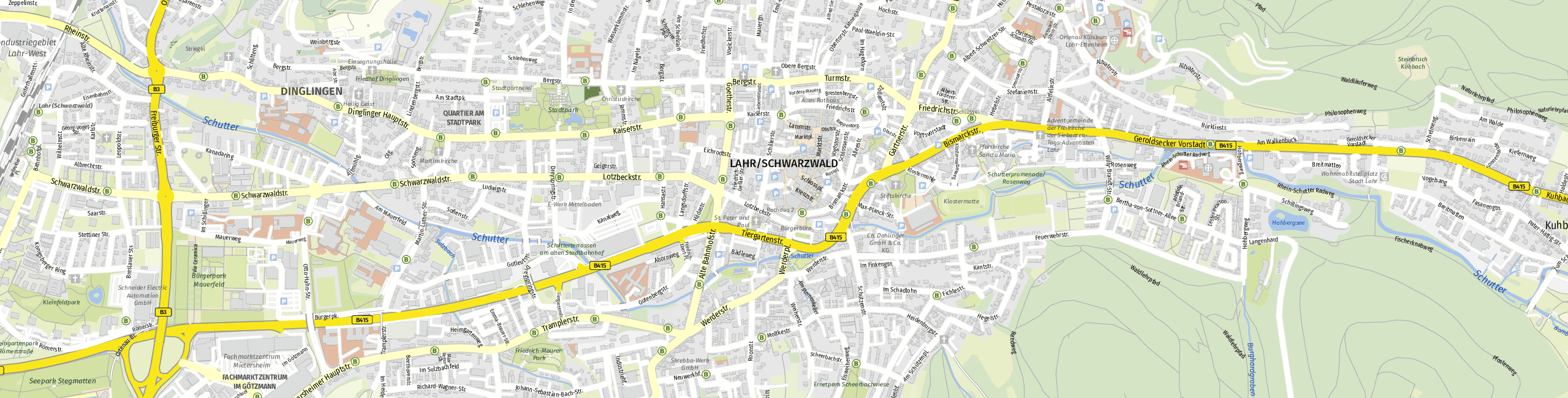 Stadtplan Lahr zum Downloaden.