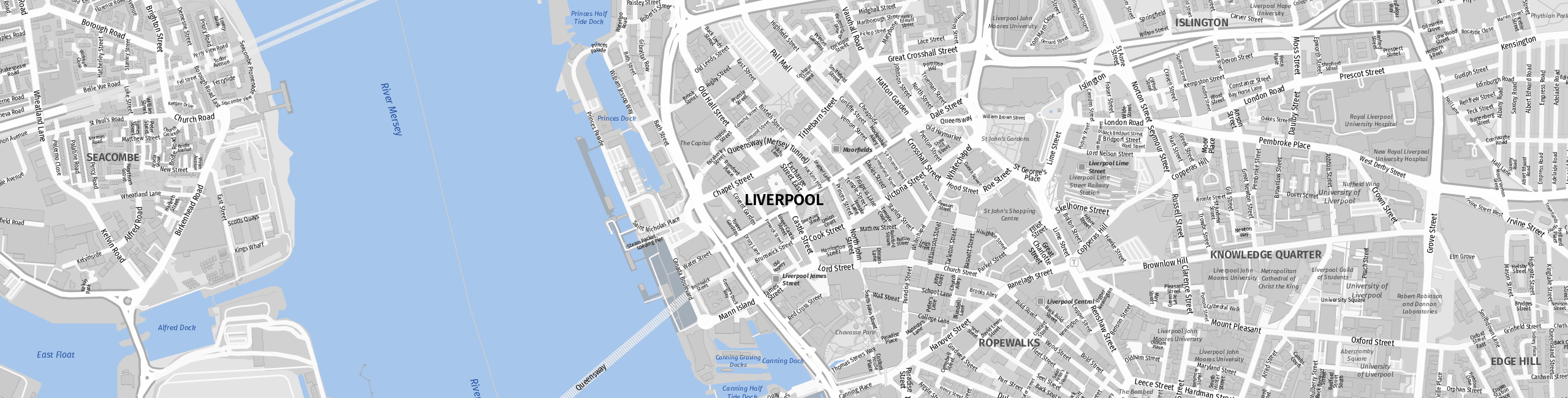 Stadtplan Liverpool zum Downloaden.