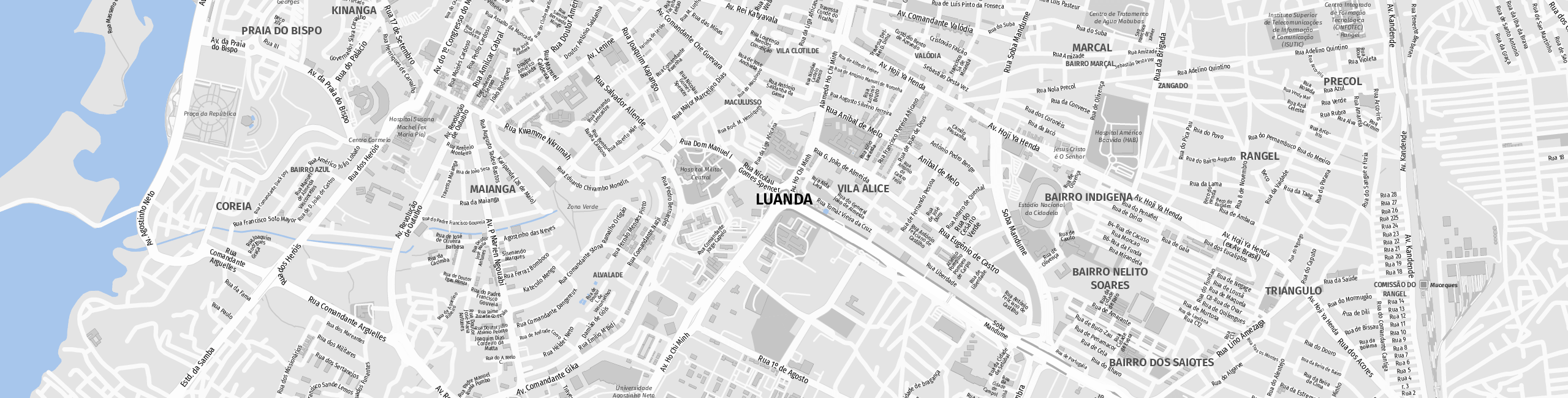 Stadtplan Luanda zum Downloaden.