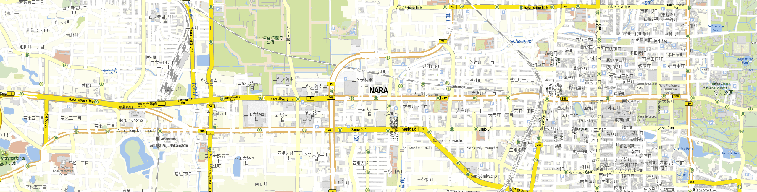 Stadtplan Nara zum Downloaden.