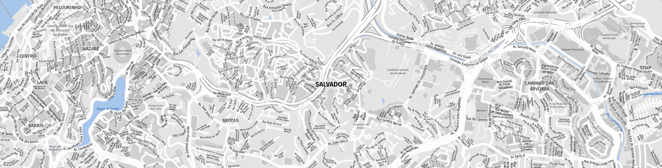 Stadtplan Salvador zum Downloaden.