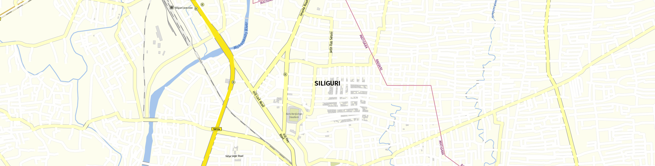 Stadtplan Siliguri zum Downloaden.