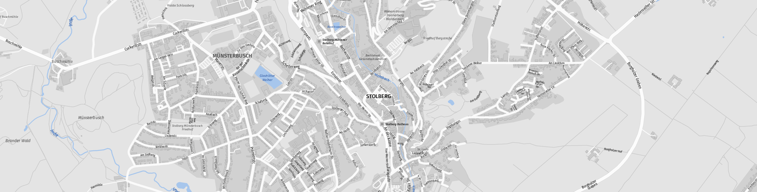 Stadtplan Stolberg zum Downloaden.