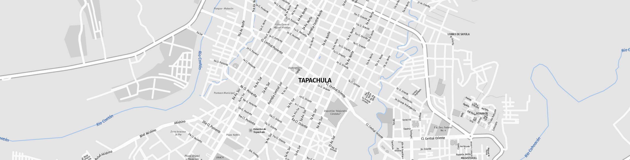 Stadtplan Tapachula zum Downloaden.