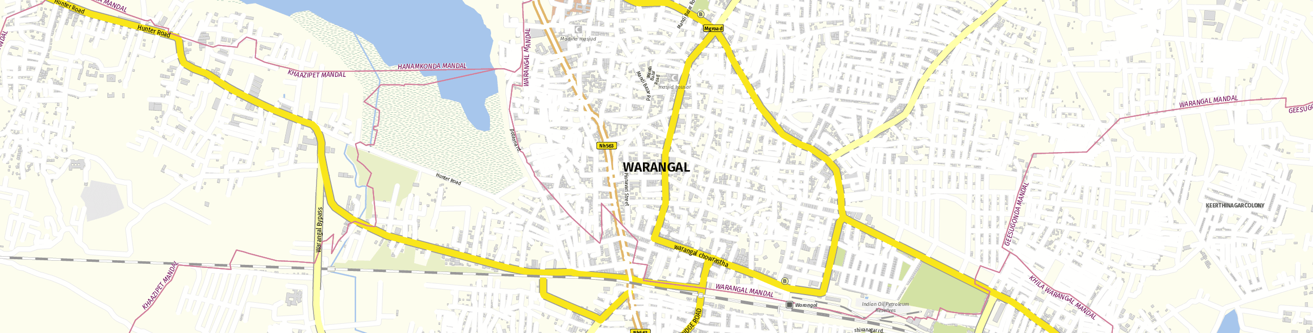 Stadtplan Warangal zum Downloaden.