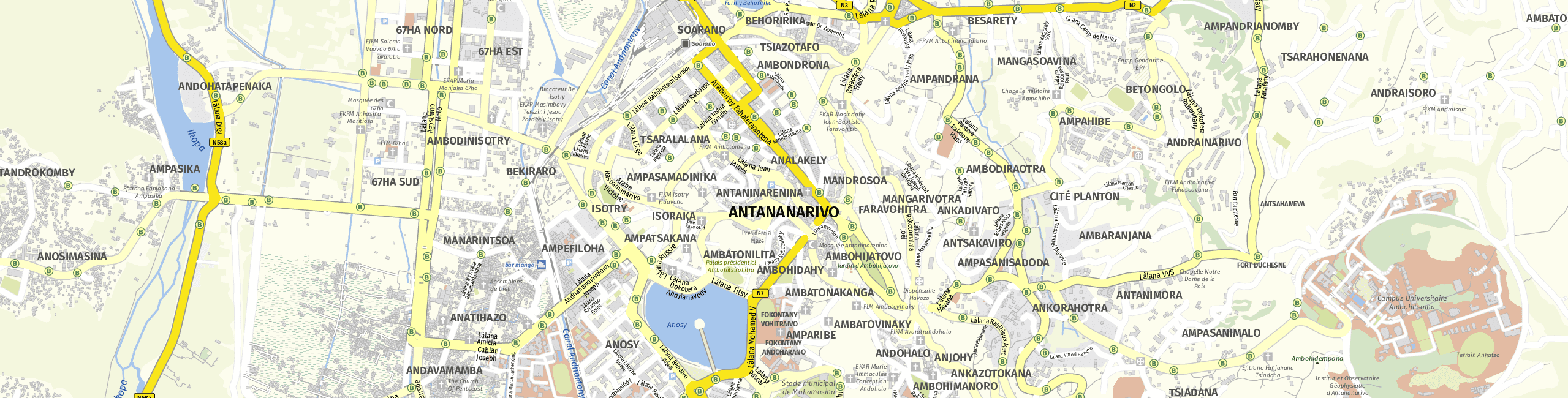 Stadtplan Antananarivo zum Downloaden.