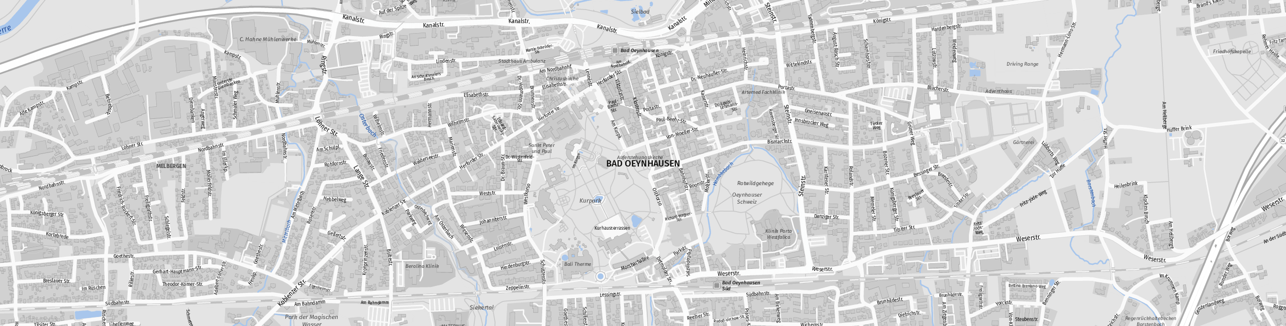 Stadtplan Bad Oeynhausen zum Downloaden.