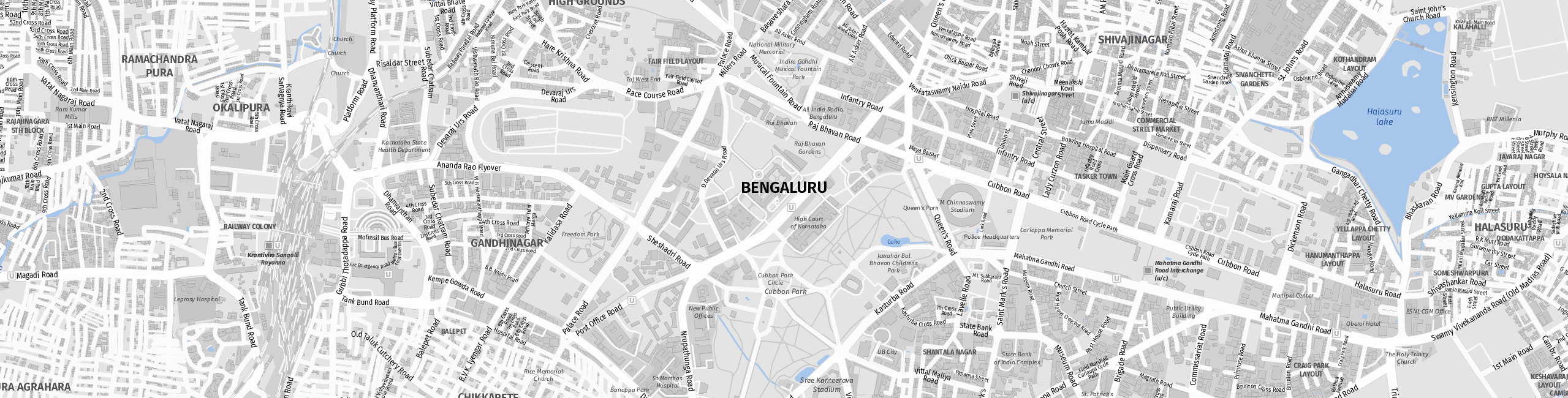 Stadtplan Bengaluru zum Downloaden.