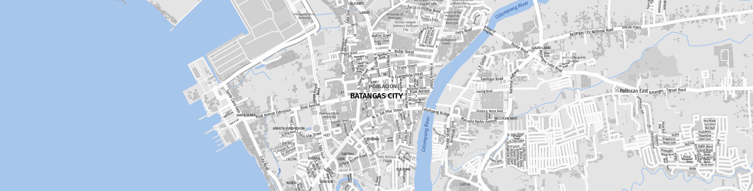 Stadtplan Batangas City zum Downloaden.