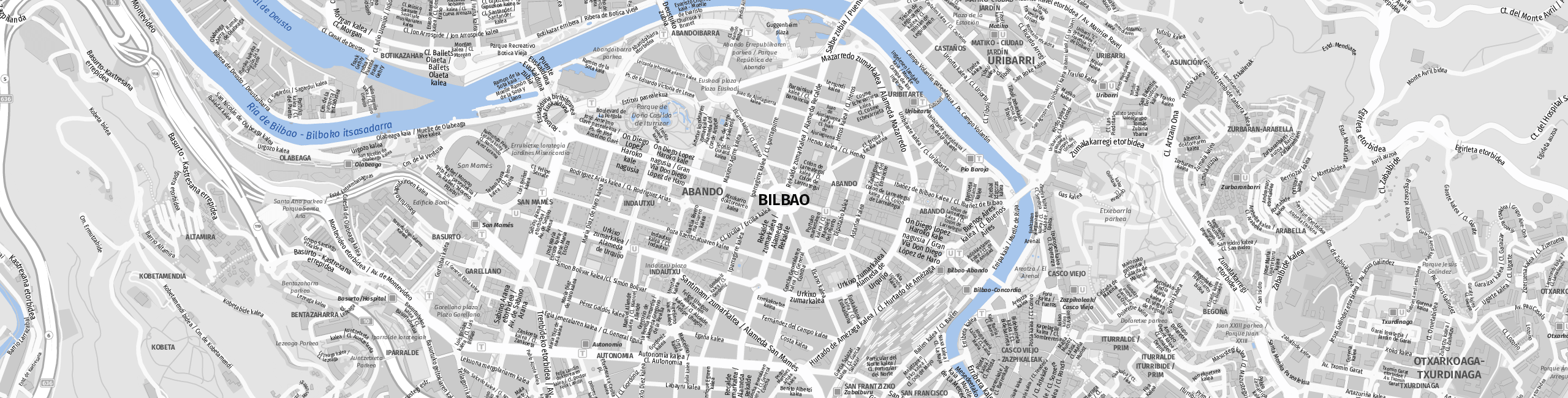 Stadtplan Bilbao zum Downloaden.