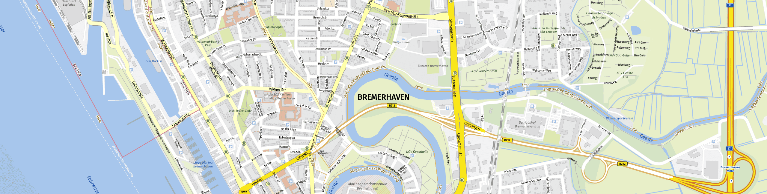 Stadtplan Bremerhaven zum Downloaden.