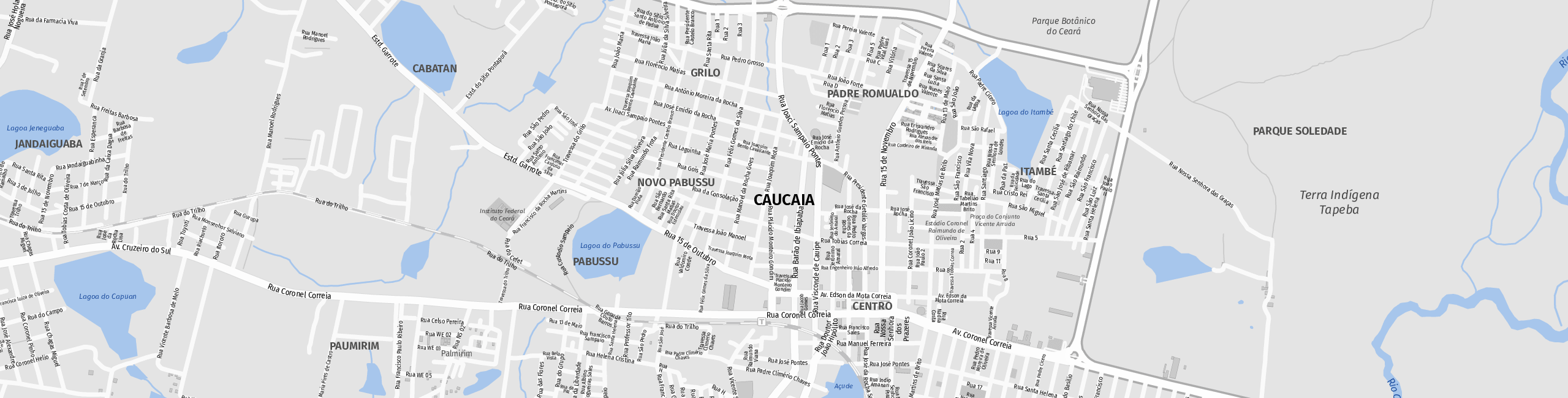 Stadtplan Caucaia zum Downloaden.