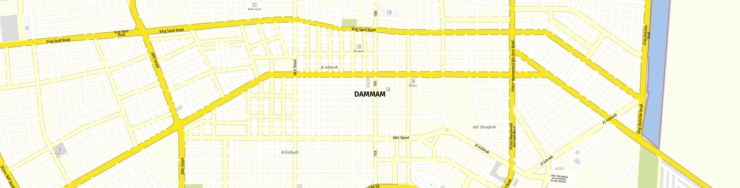 Stadtplan Dammam zum Downloaden.