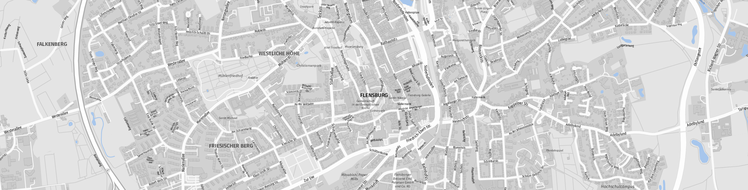 Stadtplan Flensburg zum Downloaden.