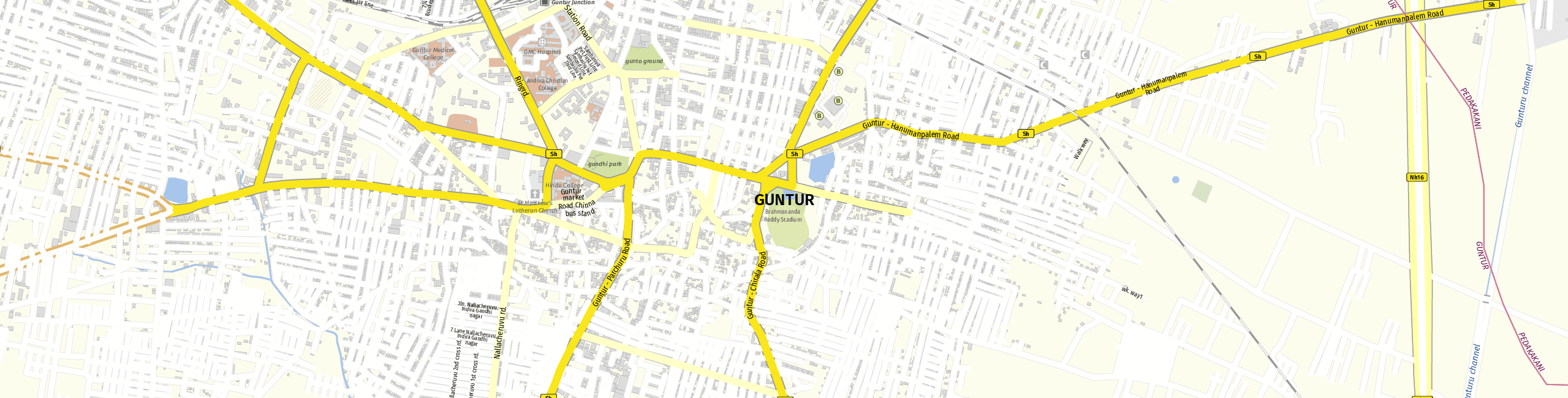 Stadtplan Guntur zum Downloaden.