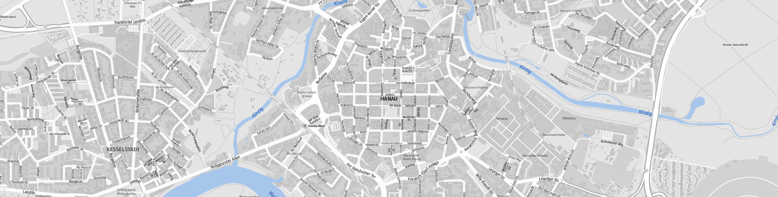 Stadtplan Hanau zum Downloaden.