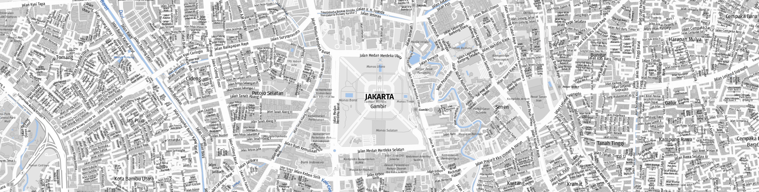 Stadtplan Jakarta zum Downloaden.