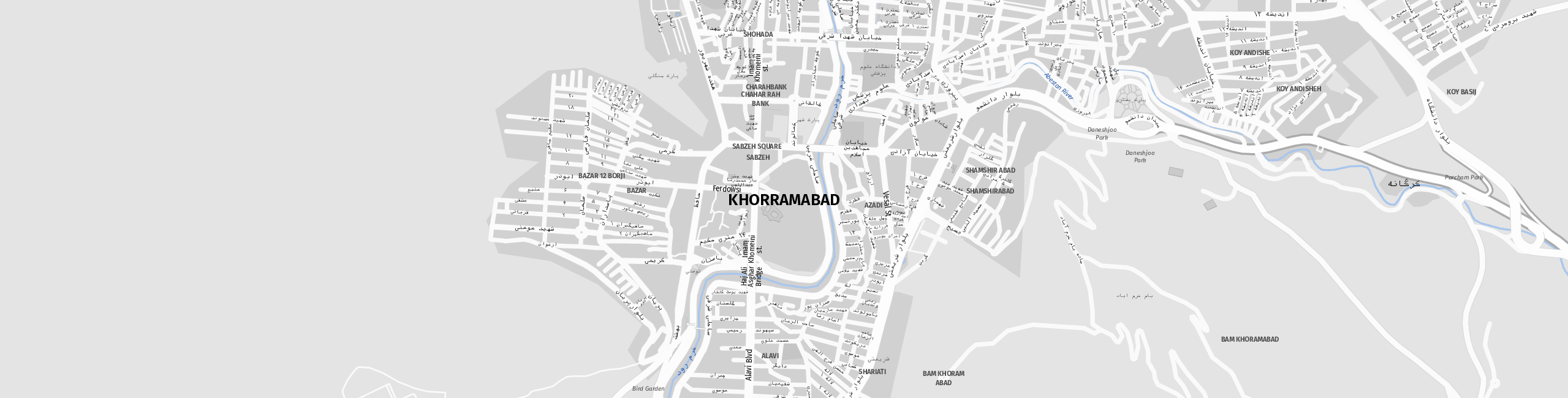 Stadtplan Khorramabad zum Downloaden.