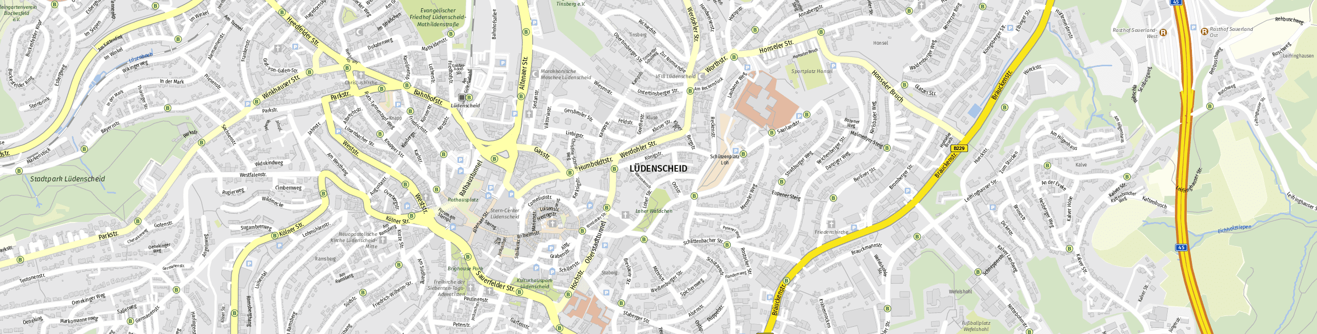 Stadtplan Lüdenscheid zum Downloaden.