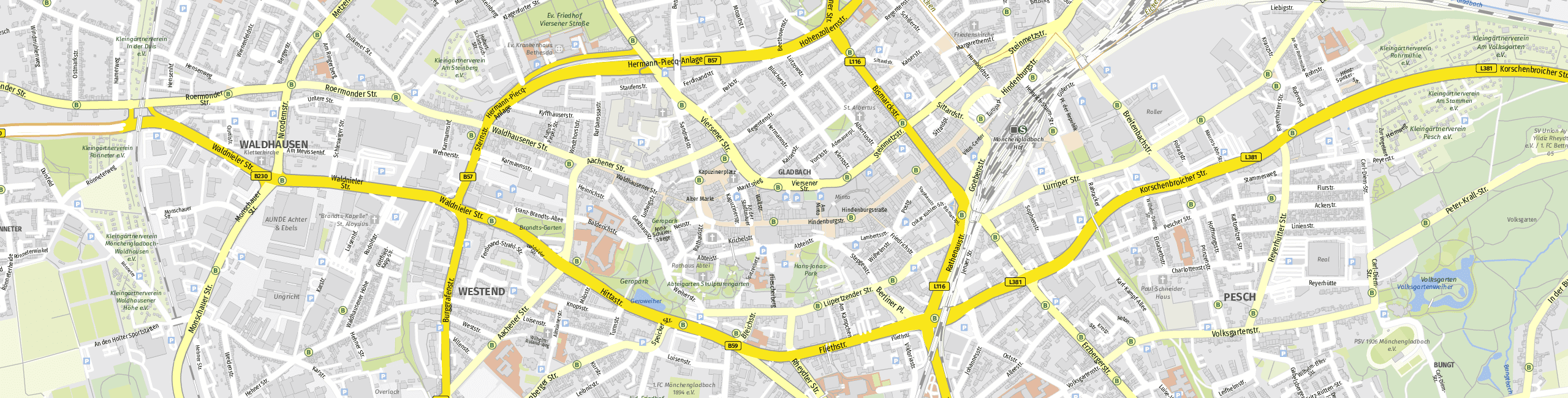 Stadtplan Mönchengladbach zum Downloaden.