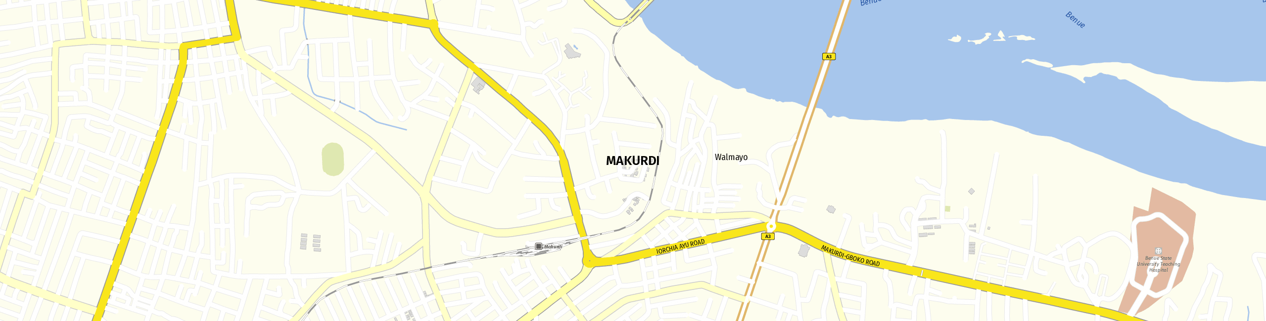 Stadtplan Makurdi zum Downloaden.