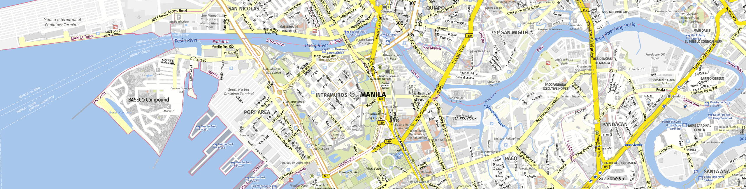 Stadtplan Manila zum Downloaden.