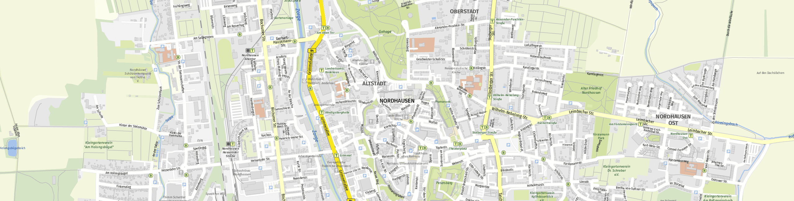 Stadtplan Nordhausen zum Downloaden.