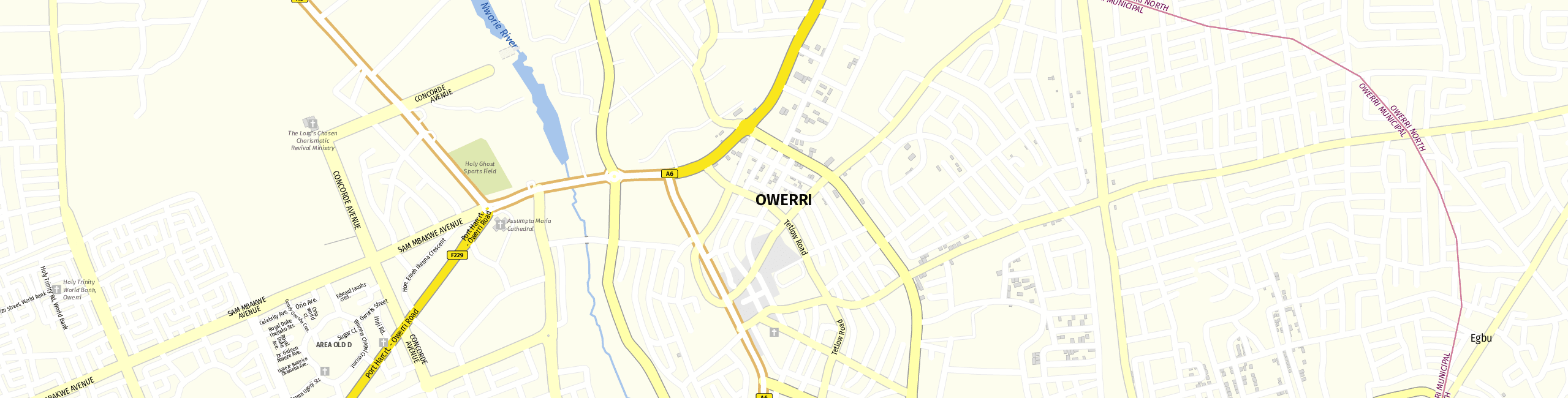 Stadtplan Owerri zum Downloaden.