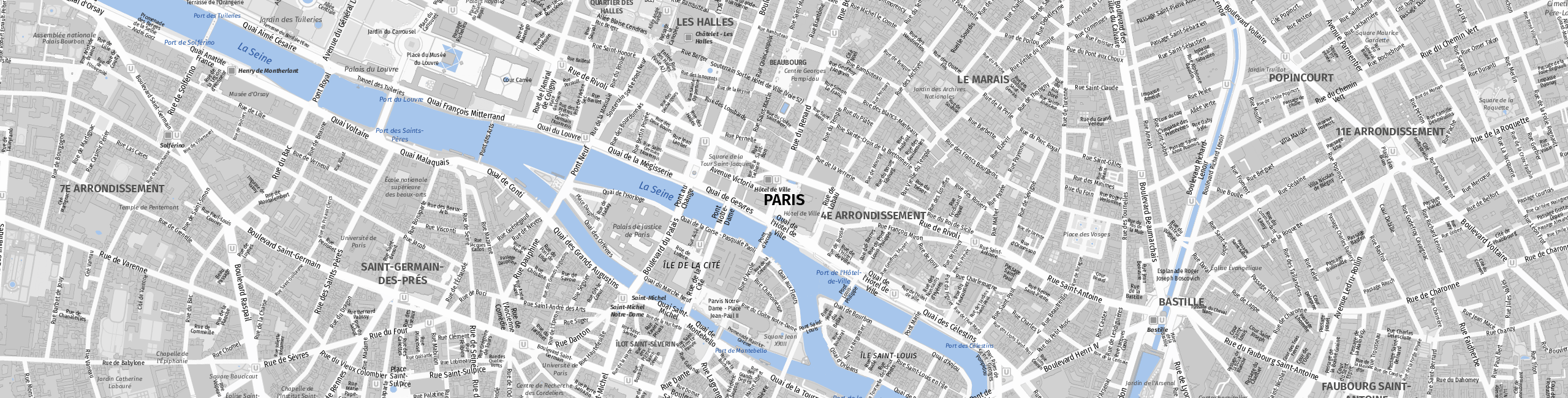 Stadtplan Paris zum Downloaden.