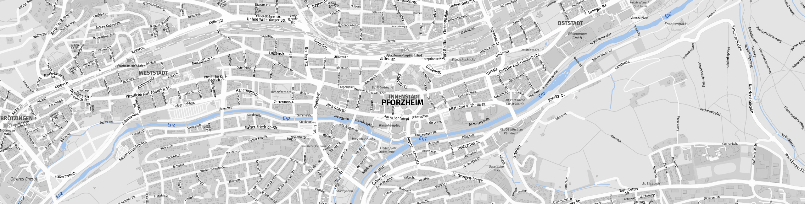 Stadtplan Pforzheim zum Downloaden.