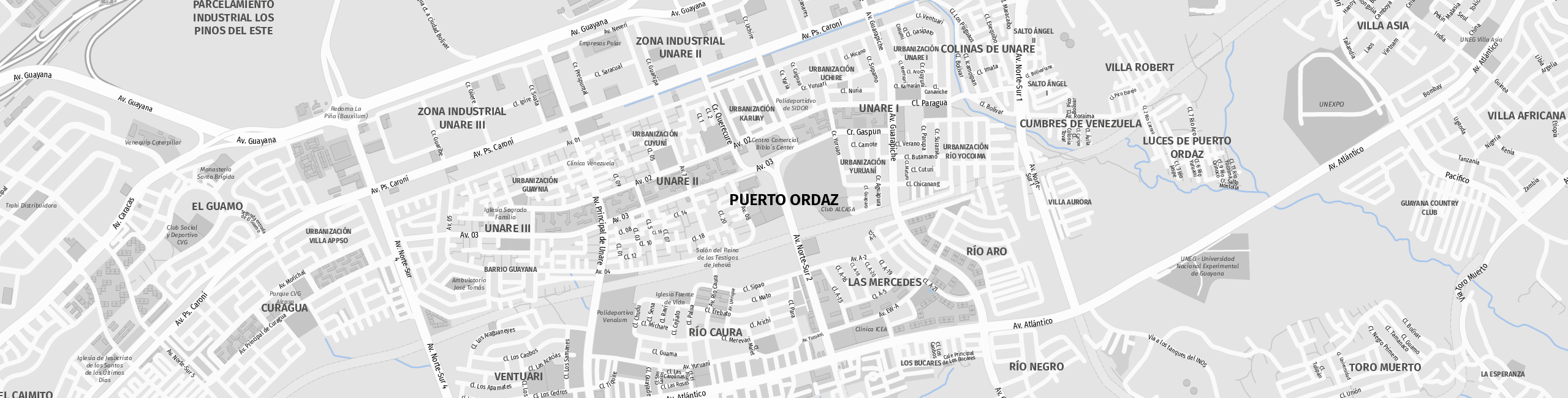 Stadtplan Puerto Ordaz zum Downloaden.