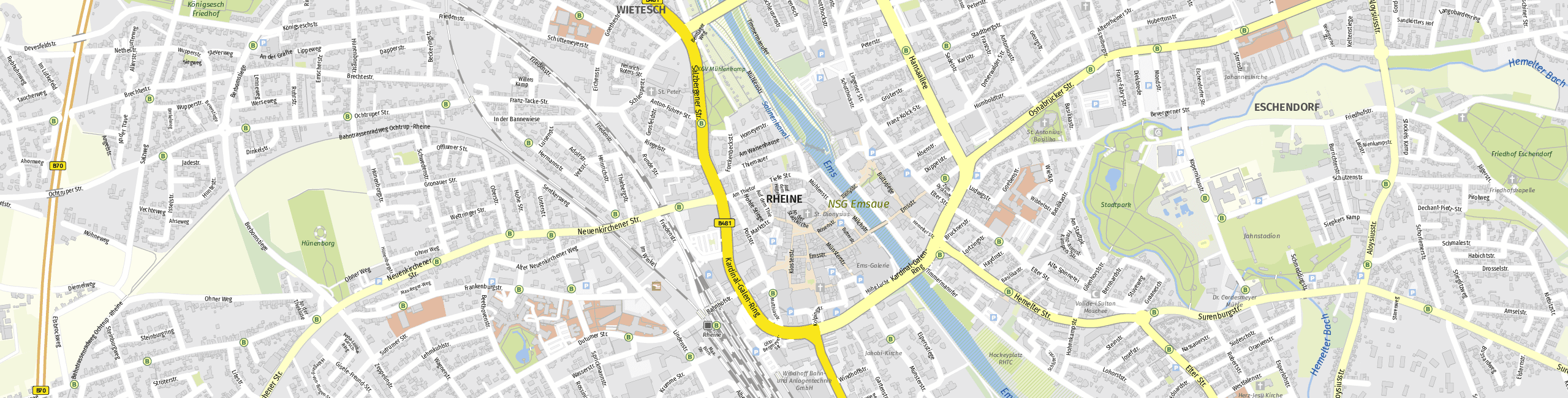 Stadtplan Rheine zum Downloaden.