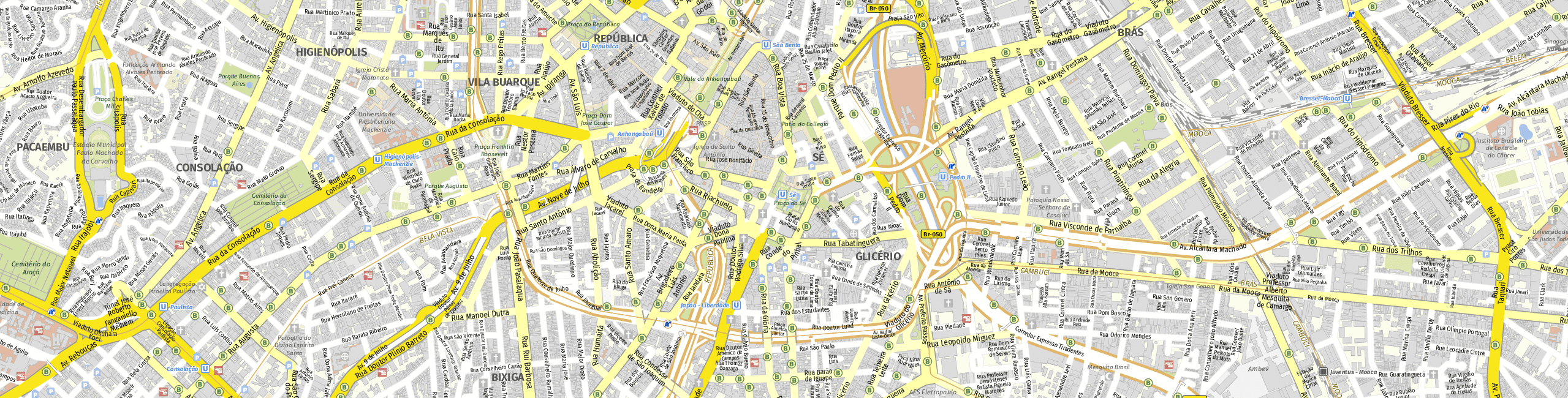 Stadtplan São Paulo zum Downloaden.