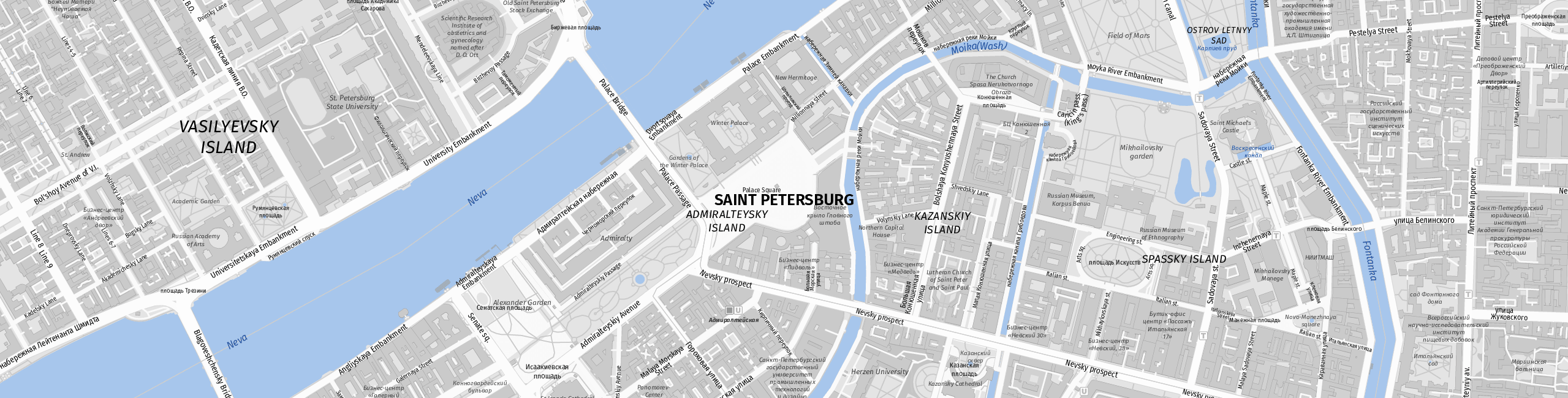 Stadtplan Saint Petersburg zum Downloaden.