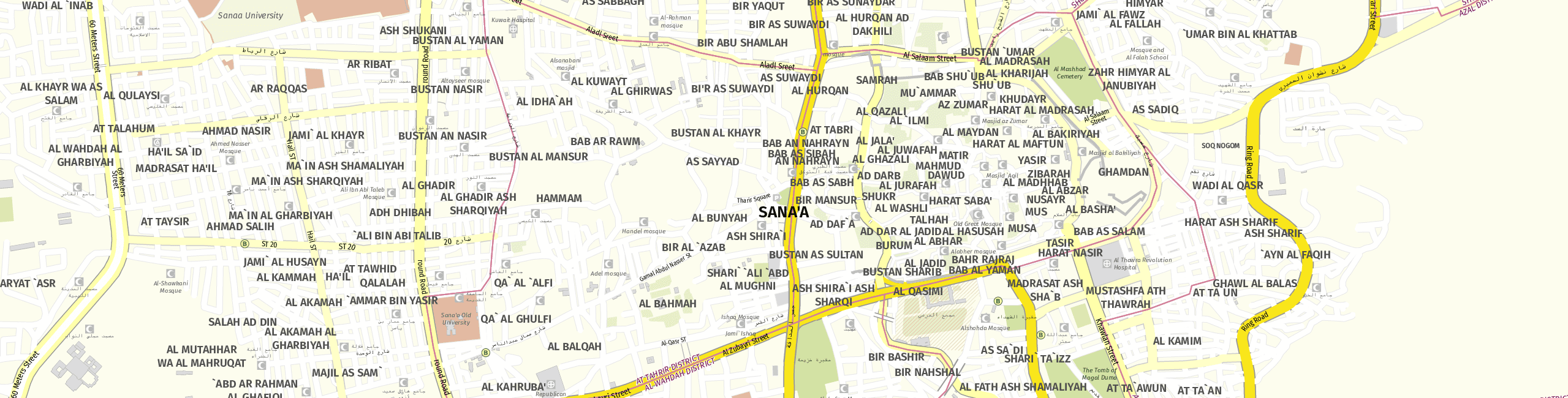 Stadtplan Sana'a zum Downloaden.