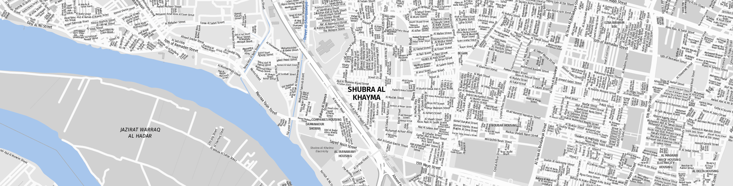 Stadtplan Shubra al Khayma zum Downloaden.