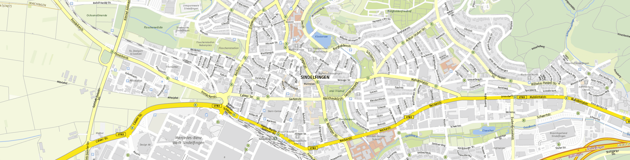 Stadtplan Sindelfingen zum Downloaden.