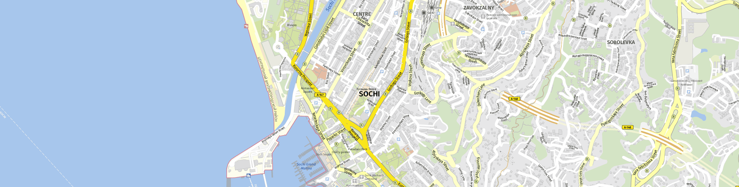 Stadtplan Sochi zum Downloaden.