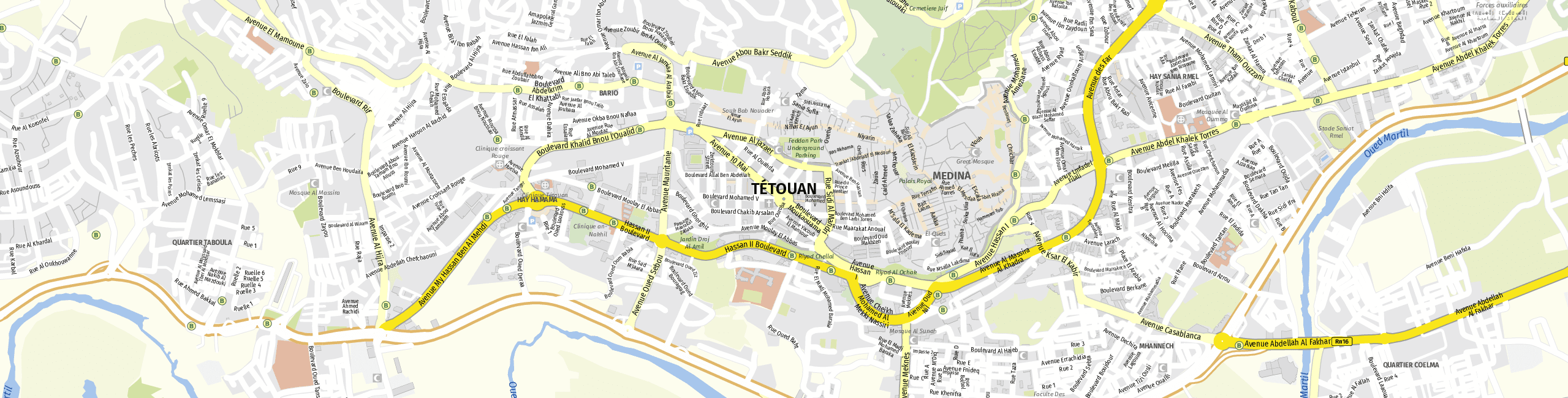 Stadtplan Tétouan zum Downloaden.