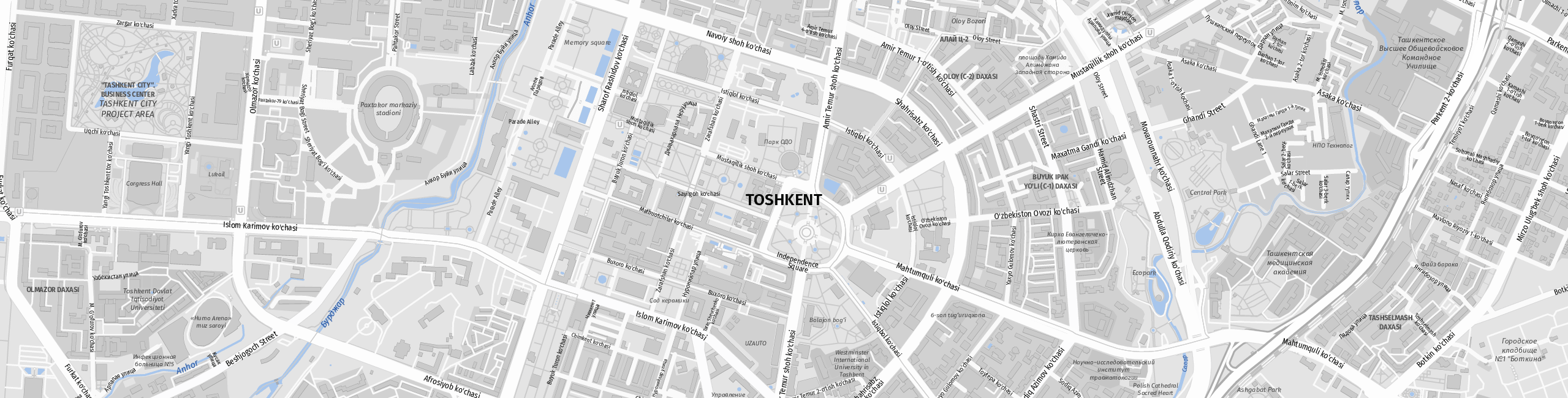 Stadtplan Taschkent zum Downloaden.