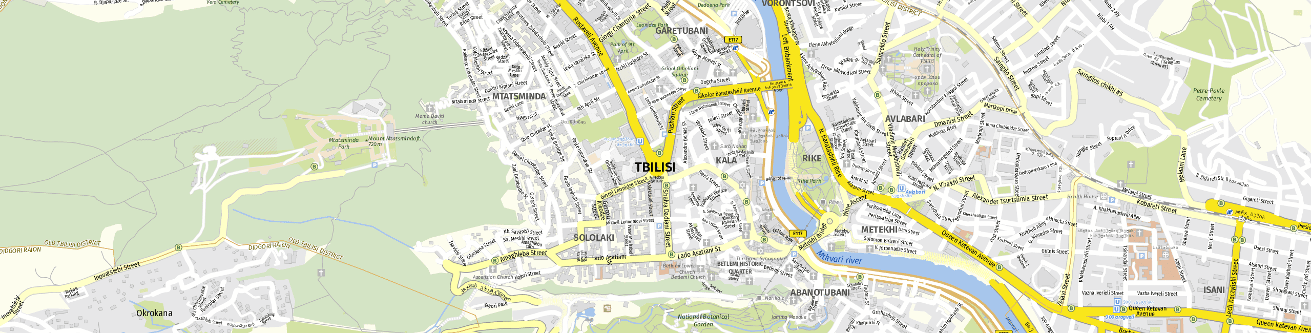 Stadtplan Tiflis zum Downloaden.