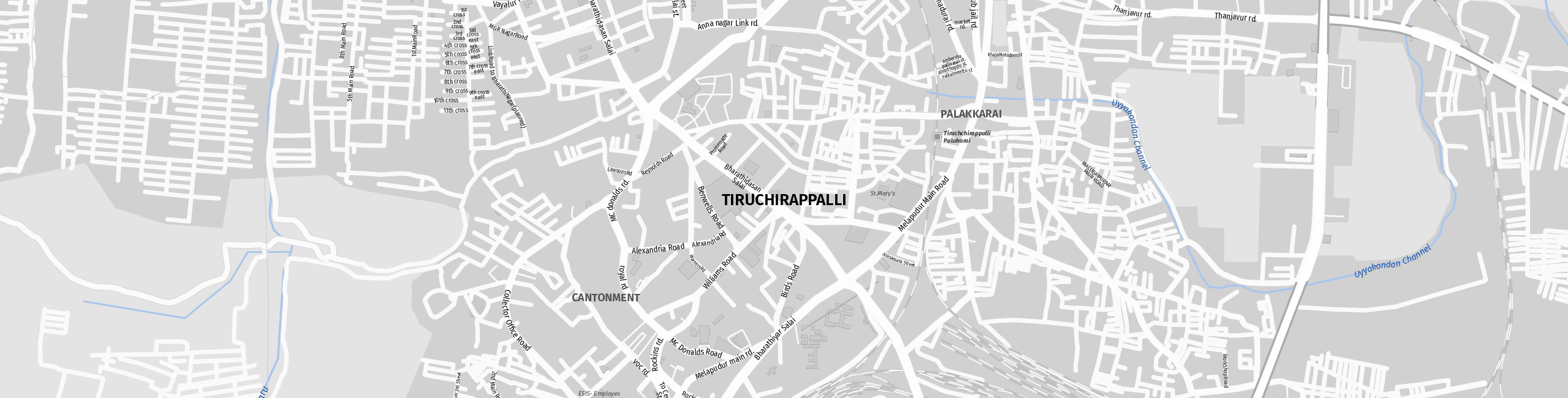 Stadtplan Tiruchirappalli zum Downloaden.