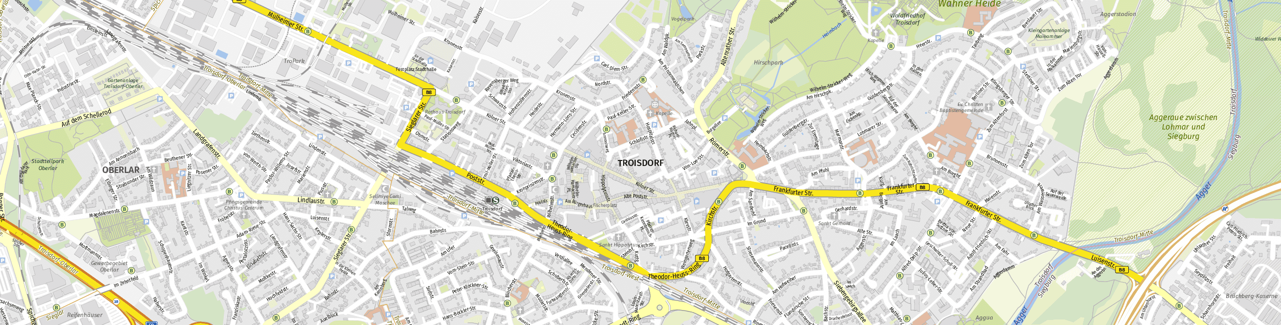 Stadtplan Troisdorf zum Downloaden.