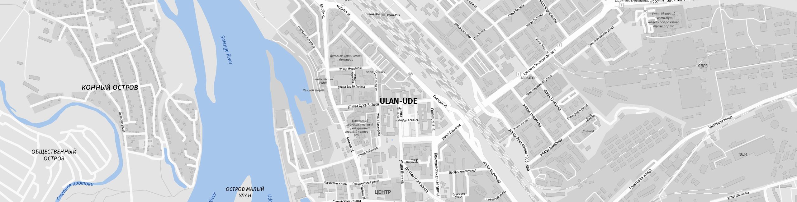 Stadtplan Ulan-Ude zum Downloaden.